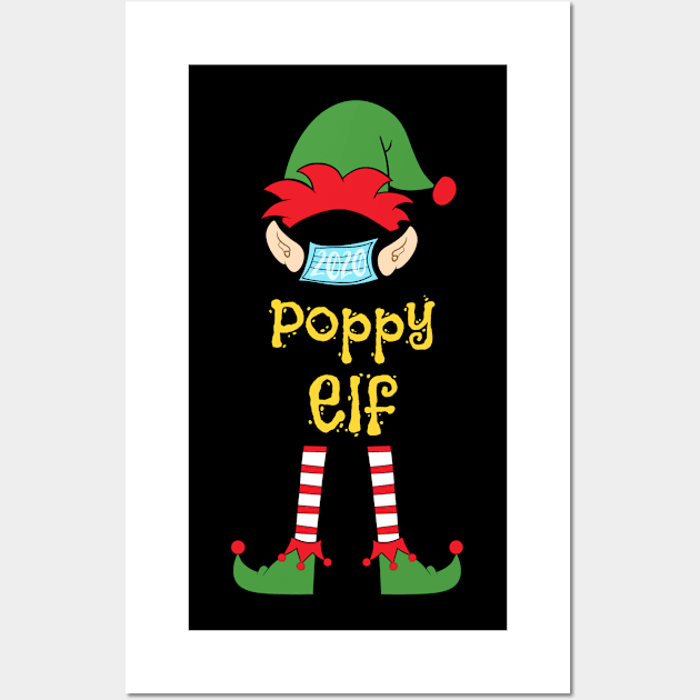 2020 Masked Christmas Elf Family Group Matching Shirts -  Poppy Wall Art by Funkrafstik